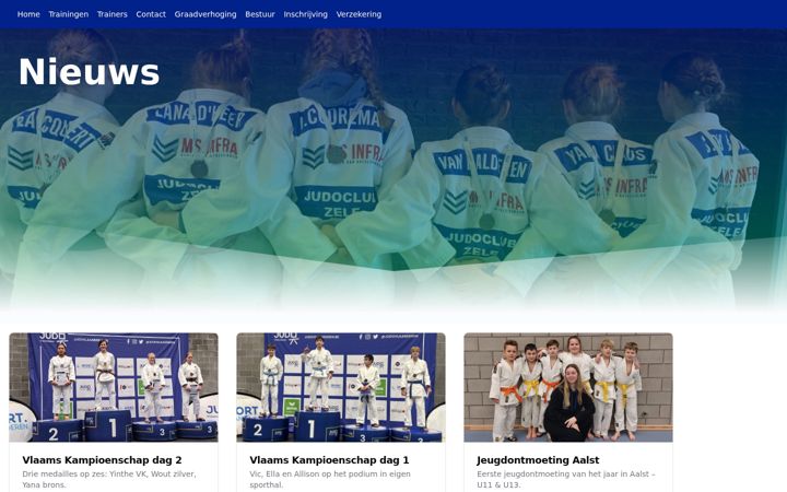 Screenshot of judoclubzele.be