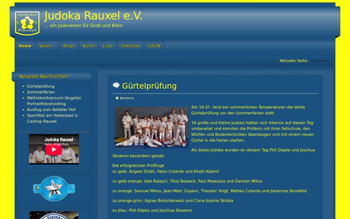 Screenshot of judoka-rauxel.de