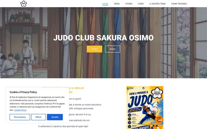 Screenshot of judosakuraosimo.it