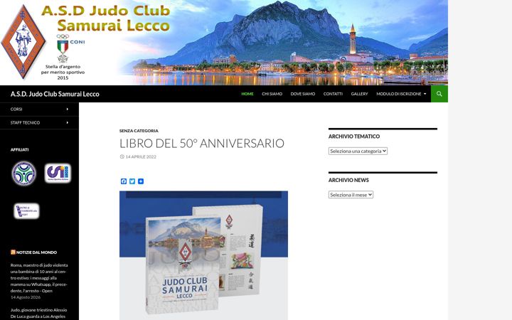 Screenshot of judosamurailecco.com