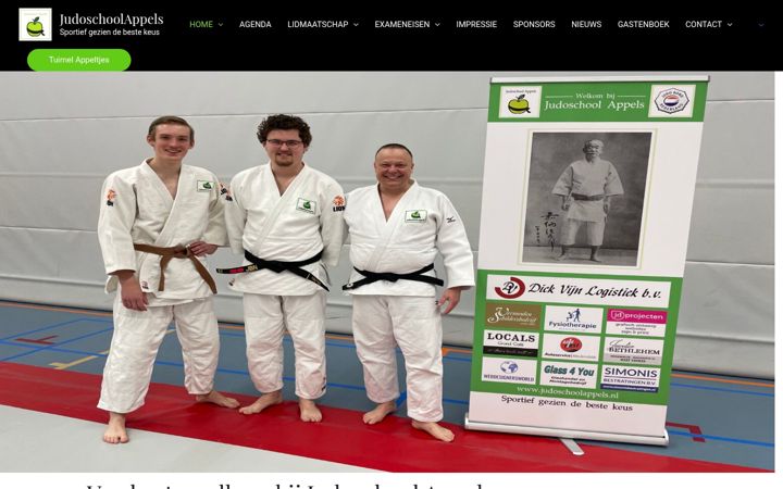 Screenshot di judoschoolappels.nl
