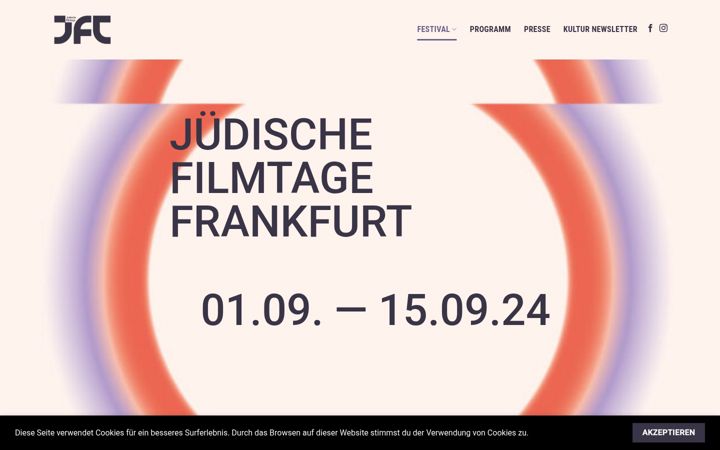 Screenshot of juedische-filmtage.com