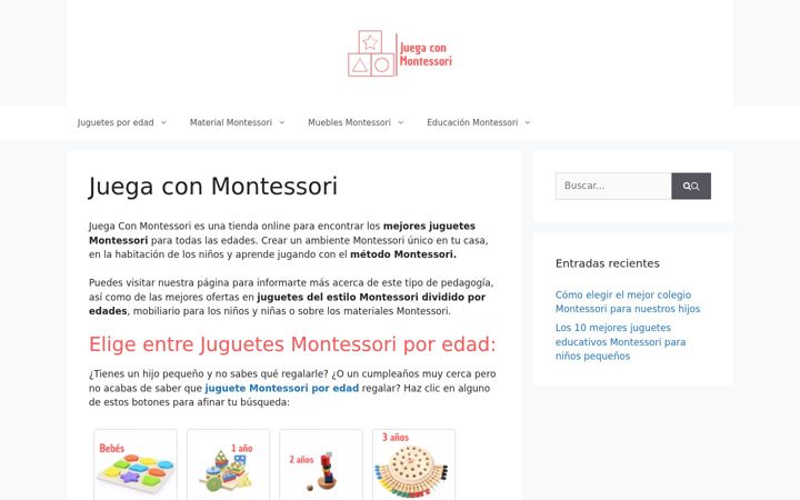 Screenshot of juegaconmontessori.es