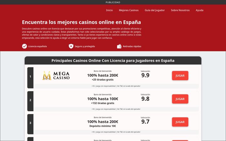 Screenshot of juegodeoro.com