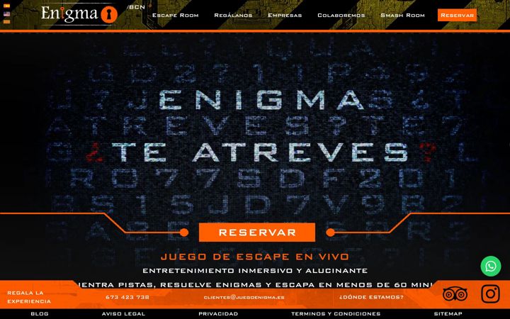 Screenshot of juegoenigma.es