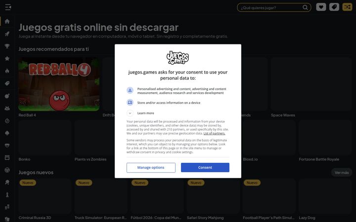 Screenshot of juegos.games