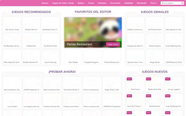 Screenshot of juegosdechicas.com