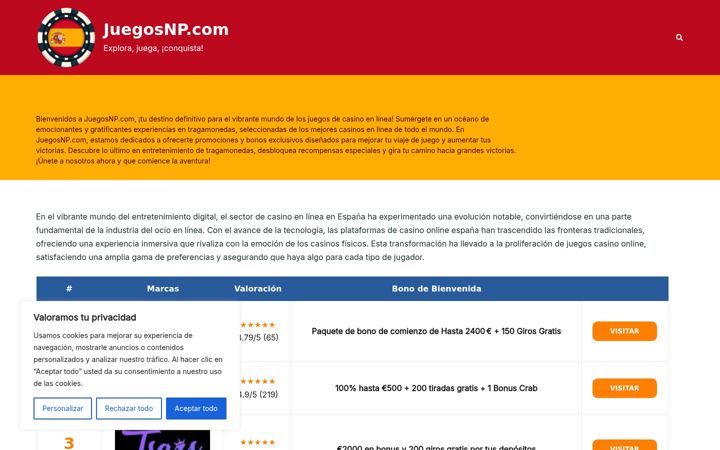 Screenshot of juegosnp.com