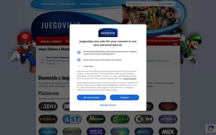 Screenshot of juegoviejo.com