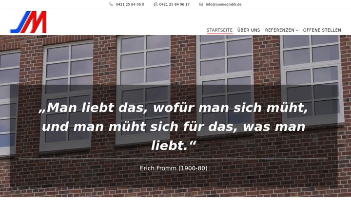 Screenshot of juemegmbh.de
