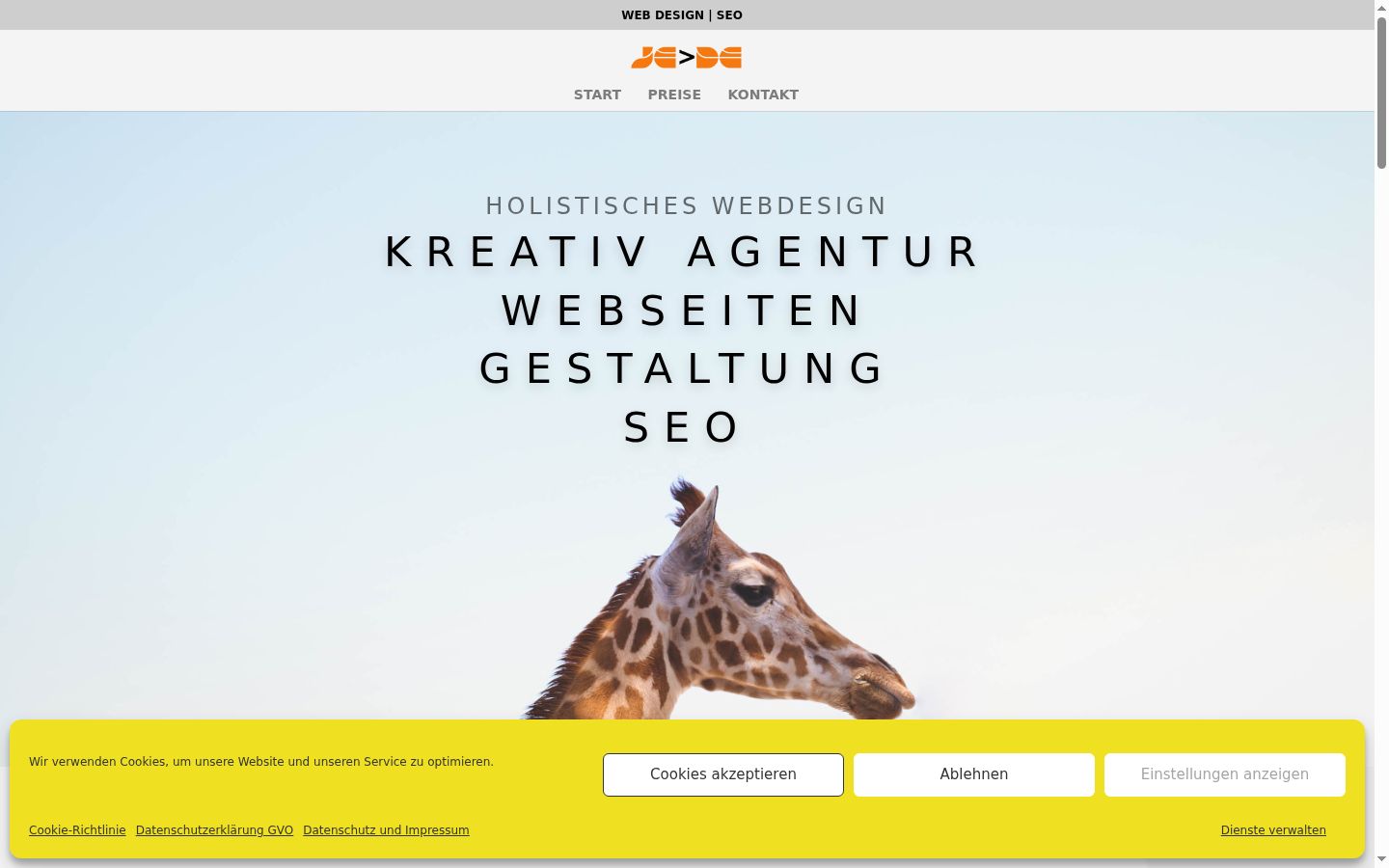 Skjermbilde av samtykkebanneret slik det vises før noen interaksjon