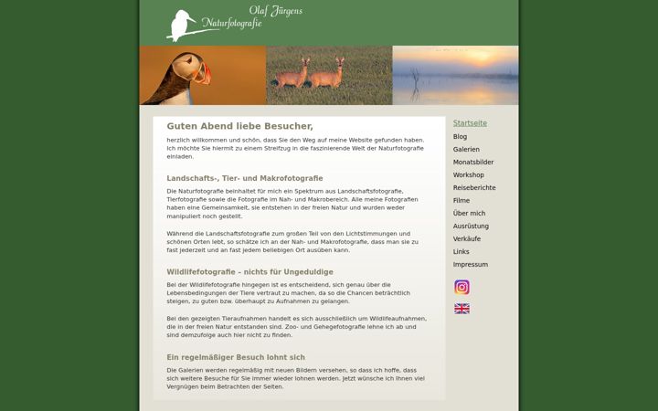 Screenshot of juergens-naturfoto.de