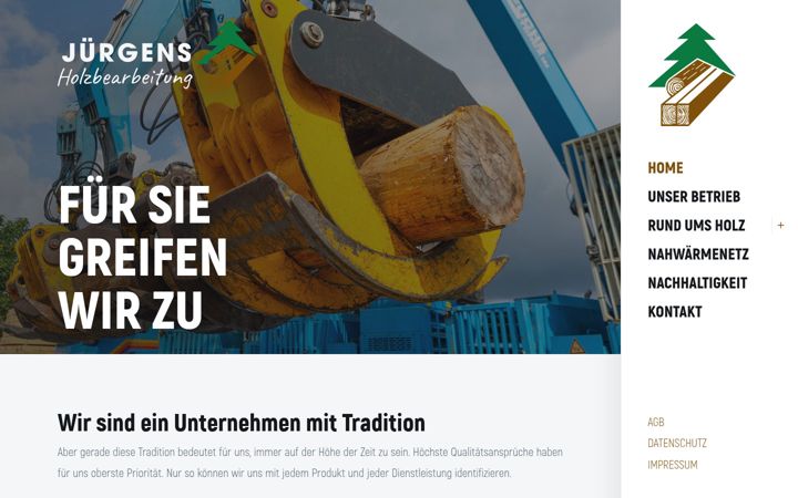 Screenshot of juergensholz.de
