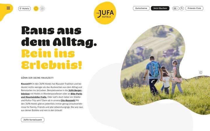 Screenshot of jufahotels.com
