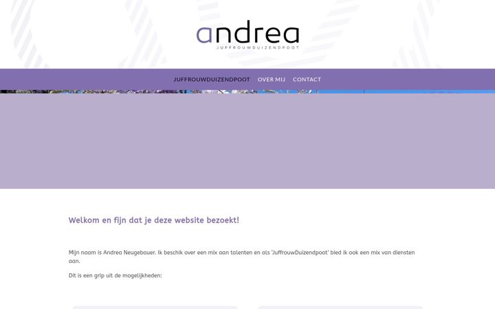 Screenshot of juffrouwduizendpoot.nl