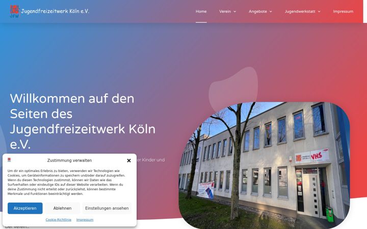 Screenshot of jugend-freizeitwerk-koeln.de