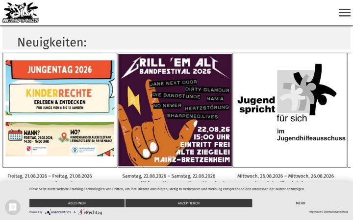 Screenshot of jugend-in-mainz.de