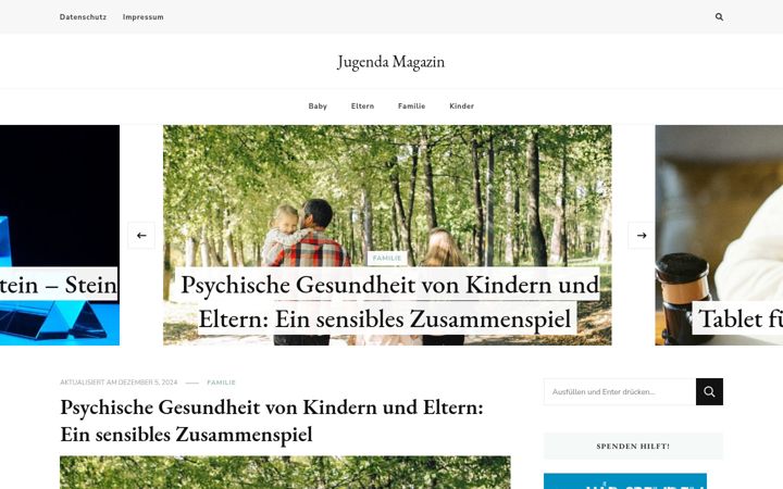 Screenshot of jugenda.ch