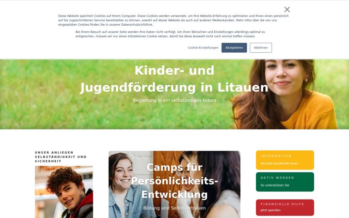 Screenshot ta' jugendfoerderung-in-litauen.org