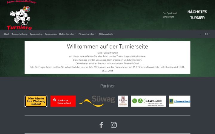 Screenshot of jugendfussballturniere.eu