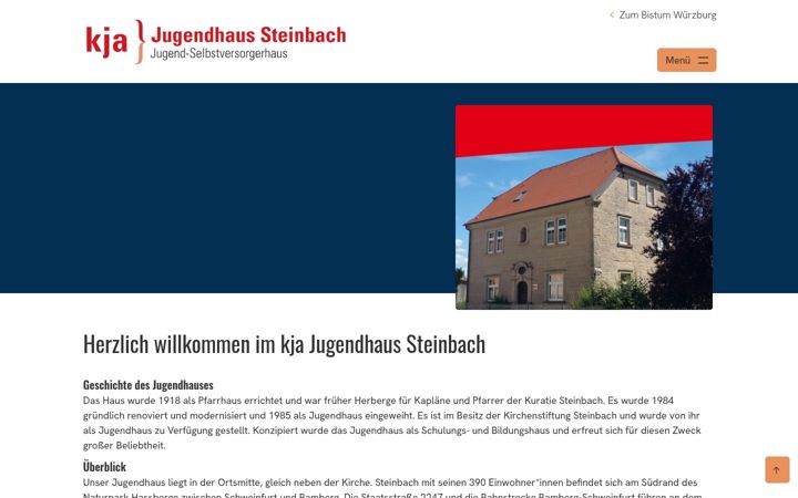 Screenshot of jugendhaus-steinbach.de