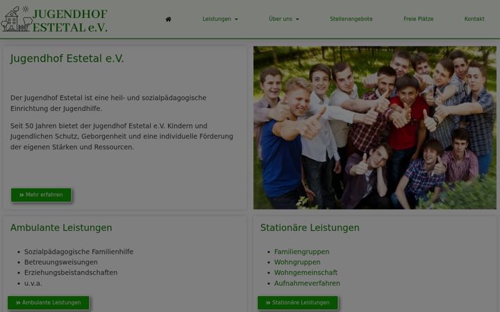 Screenshot of jugendhof-estetal.de