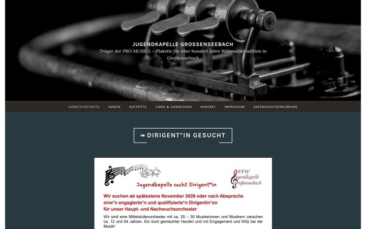 Screenshot of jugendkapelle-grossenseebach.de