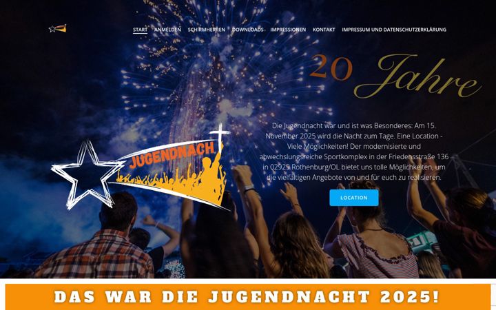 Screenshot of jugendnacht.de