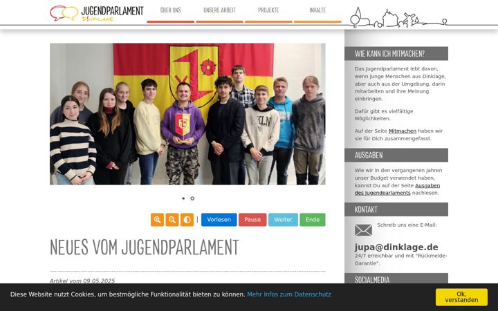 Screenshot of jugendparlament-dinklage.de