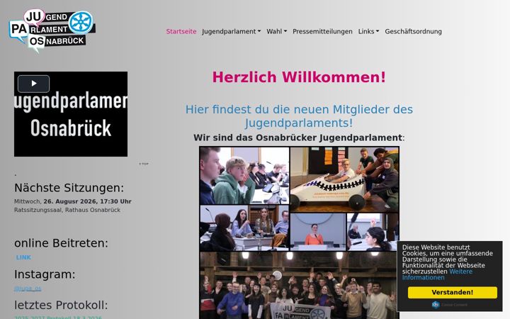 Screenshot of jugendparlament-os.de
