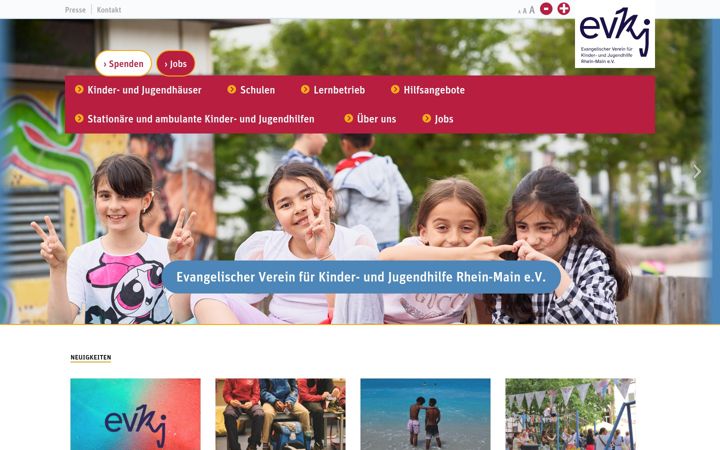 Screenshot of jugendsozialarbeit-evangelisch.de