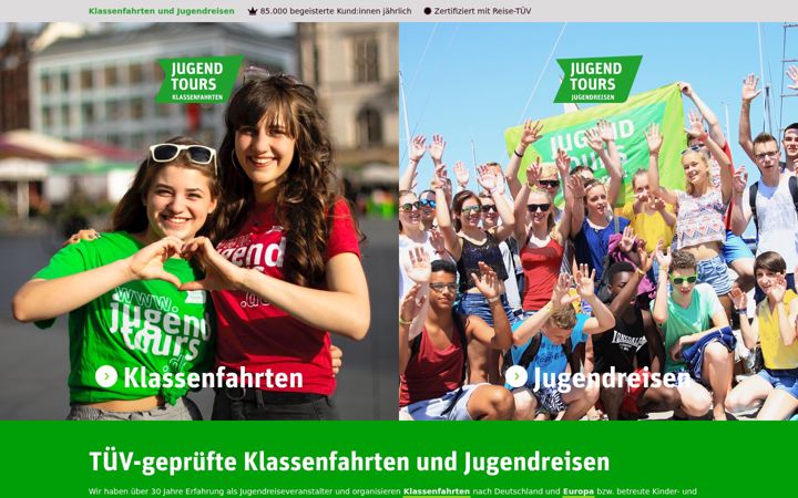 Screenshot of jugendtours.de