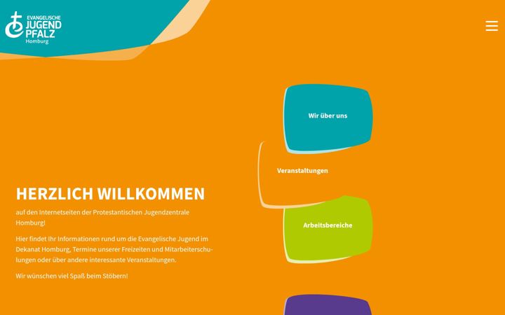 Screenshot of jugendzentrale-homburg.de