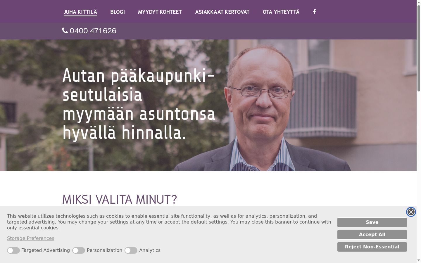 Snímek obrazovky baneru souhlasu zobrazeného před jakoukoli interakcí