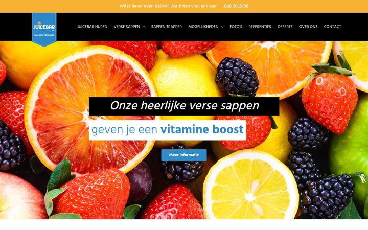 Screenshot of juicebar.nl