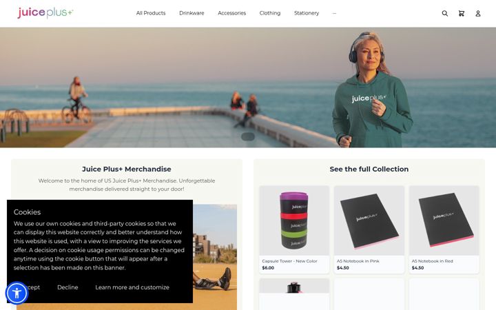 Screenshot of juiceplusmerchandiseus.com