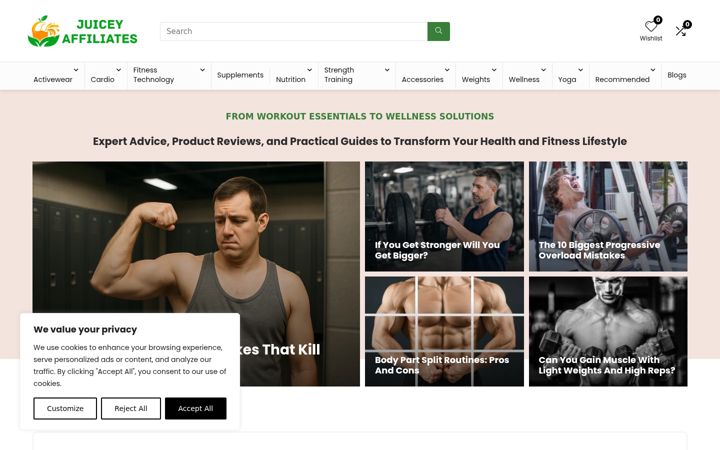 Screenshot of juiceyaffiliates.com