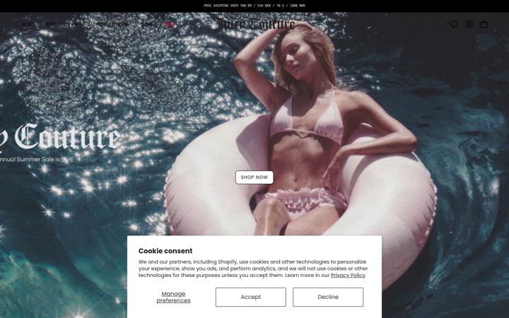 Screenshot of juicycouture.com