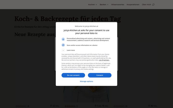 Screenshot of juicys-kitchen.at