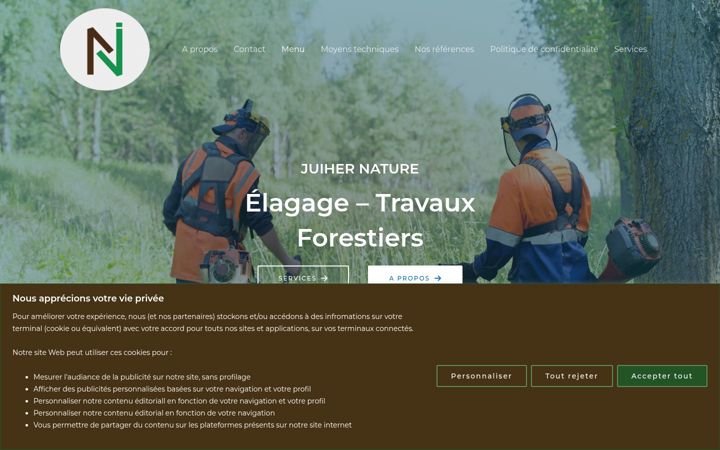 Screenshot of juihernature.fr