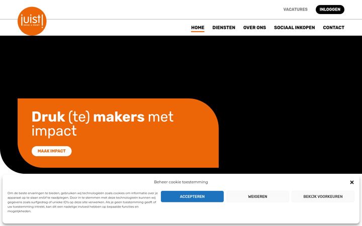 Screenshot of juistdrukenprint.nl