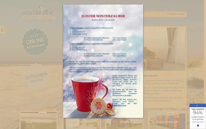 Screenshot of juister-hof.de