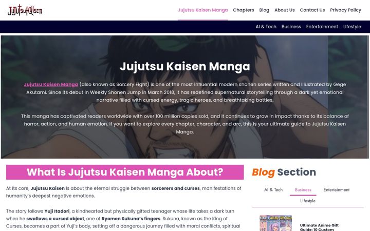 Screenshot of jujutsukaisenmanga.pro