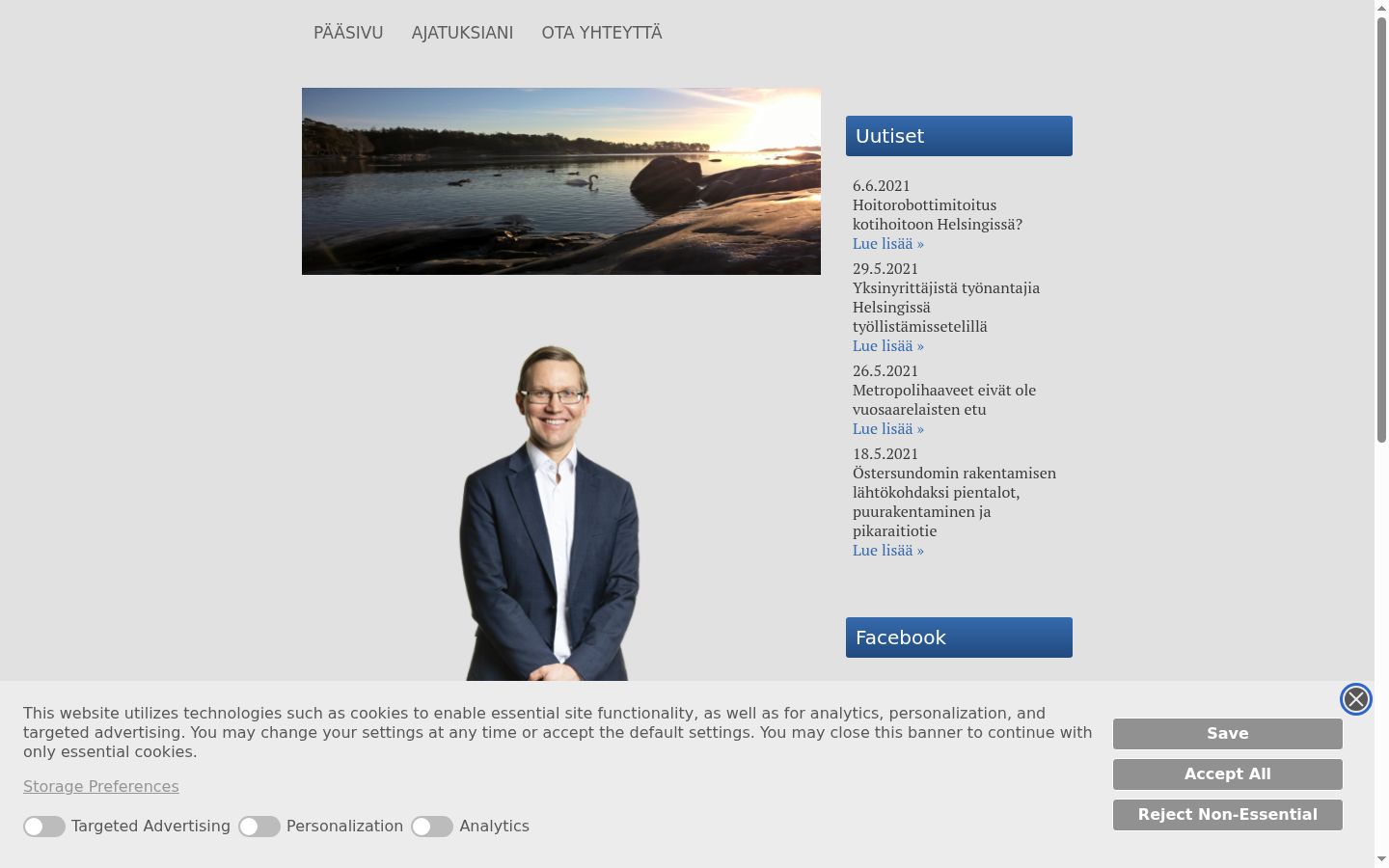 Screenshot tal-banner tal-kunsens muri qabel kwalunkwe interazzjoni