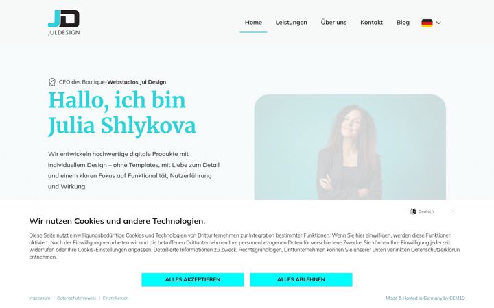 Screenshot of juldesign.de