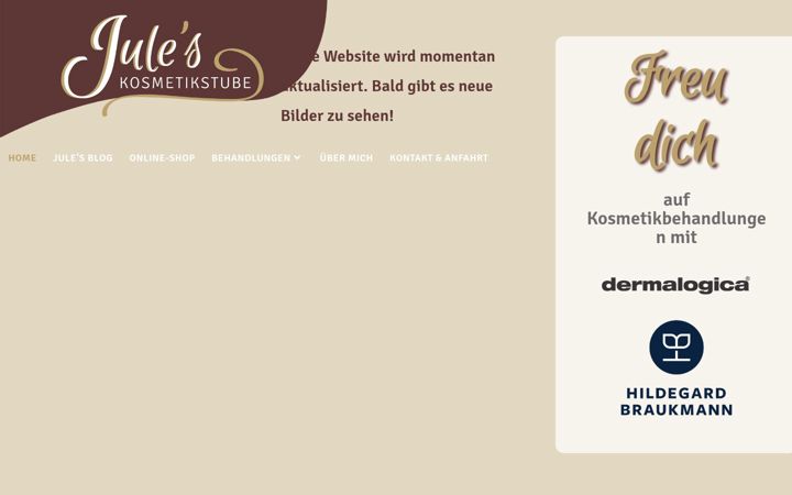 Screenshot of jules-kosmetikstube.de