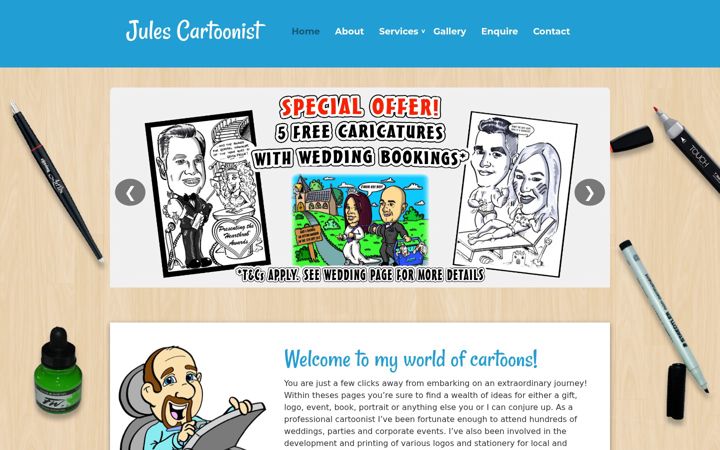 Screenshot of jules4cartoons.co.uk