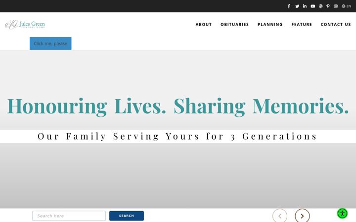 Screenshot of julesgreenfuneralhome.com