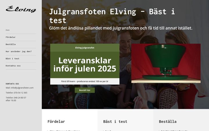Screenshot of julgransfoten.com