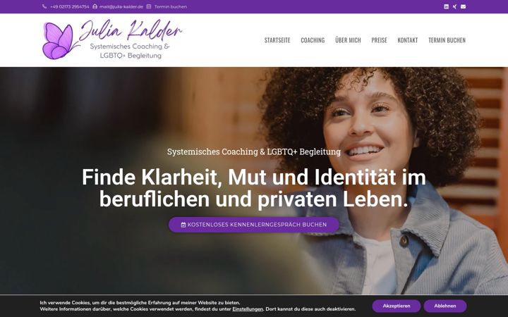 Screenshot of julia-kalder.de